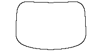 Volkswagen Arteon Window 2021 - Rear Window (Edge ends at the inner side of dotted area)