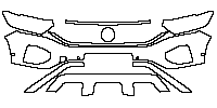 Volkswagen T-Roc (EU) Exterior 2022 - Bumper+Headlamp (with license plate frame cutout, with 4 PDC)