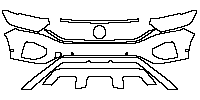 Volkswagen T-Roc (EU) Exterior 2022 - Bumper+Headlamp (without license plate frame cutout, with 4 PDC)