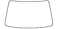 Skoda Fabia (EU) Window 2022 - Windshield (inside) (without mirror and dotted area cutout, Edge ends at the inner side of dotted