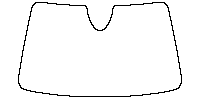 Skoda Fabia (EU) Window 2022 - Windshield (inside) (with mirror and dotted area cutout, Edge exceeds the innder side of black ce