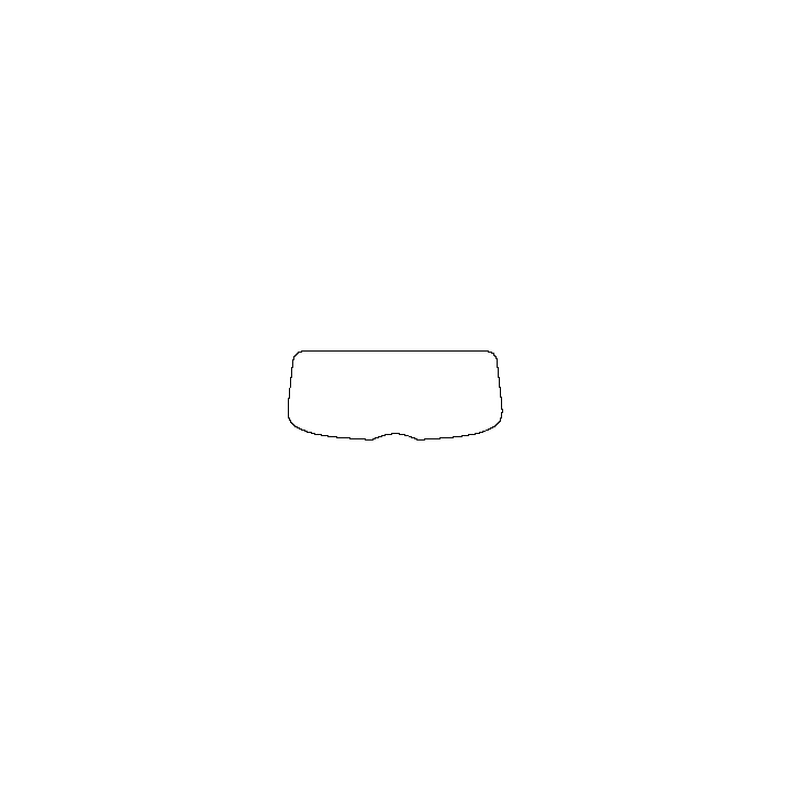 Skoda Fabia (EU) Window 2022 - Rear Window (Edge ends at the inner side of dotted area)