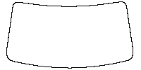 Porsche Macan Window 2022 - Windshield (inside) (without mirror and dotted area cutout, Edge ends at the inner side of dotted ar