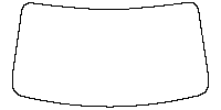 Porsche Macan Window 2022 - Windshield (inside) (without mirror and dotted area cutout, Edge exceeds the innder side of black ce