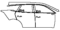 BYD TANG (EU) EV 2022 - (right) Door+Rear Fender+Side Skirt (without charging port on rear fender)