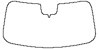Ford Maverick Windows 2022 - Windshield (inside) (with mirror cutout)