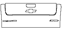 Chevrolet Silverado 1500 2022 - Trunk Lid (with ''SILVERADO'' , ''ZR2'' emblems)