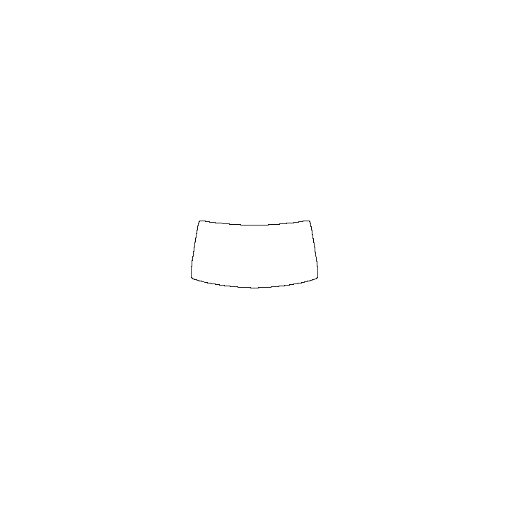 Volkswagen T-Roc (EU) Window 2022 - Windshield (inside) (without mirror and dotted area cutout, Edge exceeds the innder side of