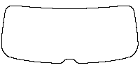 Volkswagen T-Roc (EU) Window 2022 - Rear Window (Edge ends at the inner side of dotted area)