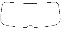 Volkswagen T-Roc (EU) Window 2022 - Rear Window (Edge exceeds the innder side of black cermic by 3mm)