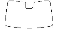 Toyota bZ4X (CN) Window 2022 - Windshield (inside) (with mirror and dotted area cutout, Edge exceeds the innder side of black ce