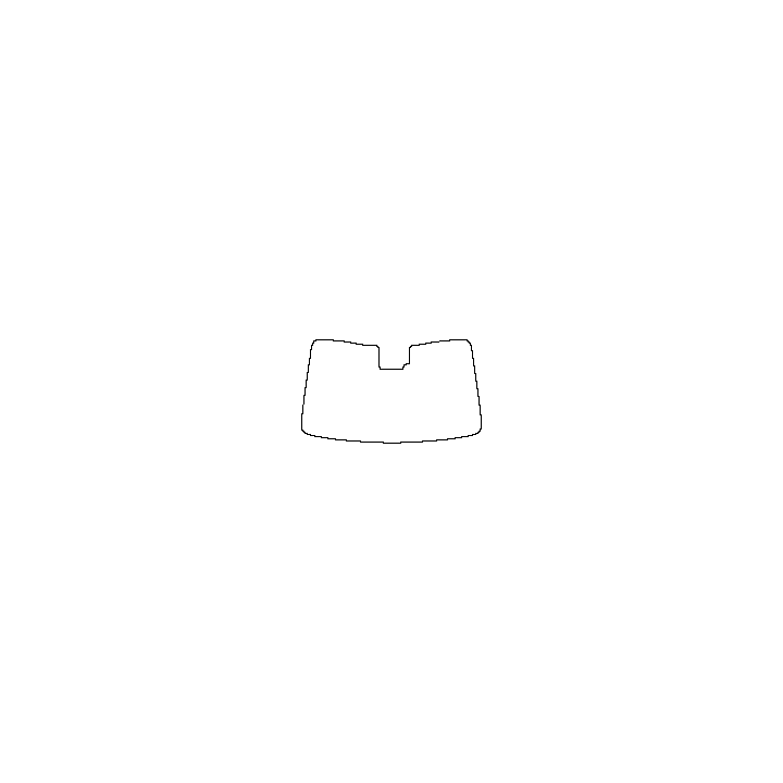 Toyota bZ4X (CN) Window 2022 - Windshield (inside) (with mirror and dotted area cutout, Edge exceeds the innder side of black ce