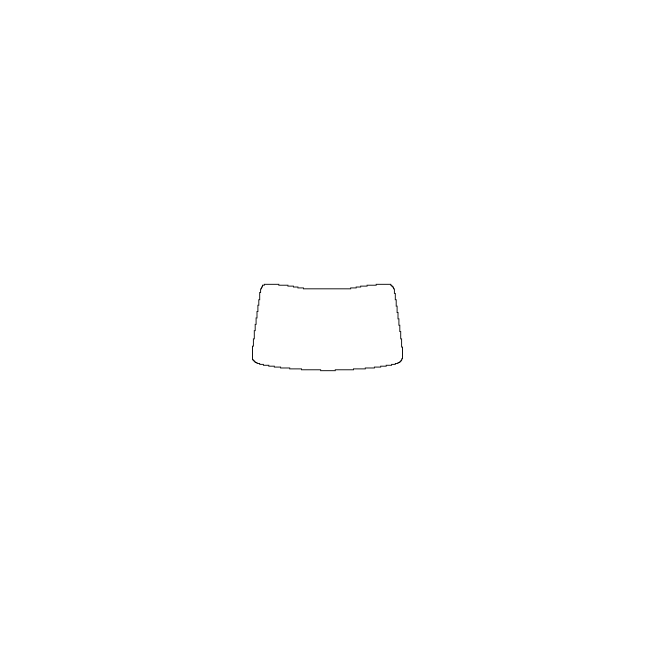 Toyota bZ4X (CN) Window 2022 - Windshield (inside) (without mirror and dotted area cutout, Edge exceeds the innder side of black