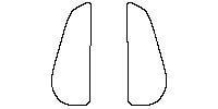 Toyota bZ4X (CN) Window 2022 - Rear Quarter (Edge ends at the inner side of dotted area)