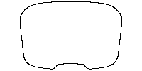 Toyota bZ4X (CN) Window 2022 - Rear Window (Edge ends at the inner side of dotted area)