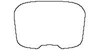 Toyota bZ4X (CN) Window 2022 - Rear Window (Edge exceeds the innder side of black cermic by 3mm)