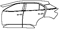 NETA X Exterior 2023 - (left) Door+Side Skirt+Rear Fender