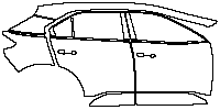 NETA X Exterior 2023 - (left) Door+Side Skirt+Rear Fender