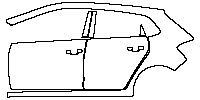 Volkswagen Polo GTI 2018 - (left) Door+Side Skirt+Rear Fender
