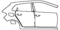 Volkswagen Polo GTI 2018 - (right) Door+Side Skirt+Rear Fender
