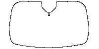 Ford Escape (US) Windows 2023 - Windshield (inside) (with mirror cutout)