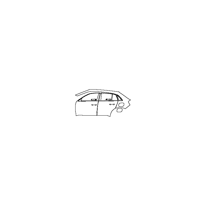 Fiat 600 Hybrid 2023 - (left) Door+Rear Fender+Side Skirt