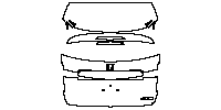 Fiat 600 Hybrid 2023 - Trunk Lid (with ''HYBRID'' emblem)