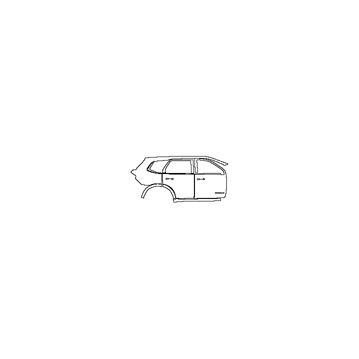 Ford Everest Exterior 2023 - (right) Door+Rear Fender+Side Skirt (with ''TITANIUM'' emblem on front door)