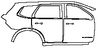 Ford Everest Exterior 2023 - (right) Door+Rear Fender+Side Skirt (with ''PLATINUM'' emblem on front door)