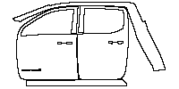 Ford Ranger (EU) Wildtrak 2016 - (left) Door+Rear Fender+Side Skirt (with ''WILDTRAK'' emblem)