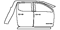 Ford Ranger (EU) Wildtrak 2016 - (left) Door+Rear Fender+Side Skirt (with ''WILDTRAK'' emblem)