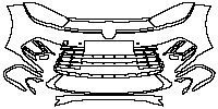 Volkswagen Polo R-Line 2018 - Bumper+Headlamp (with 2 PDC)