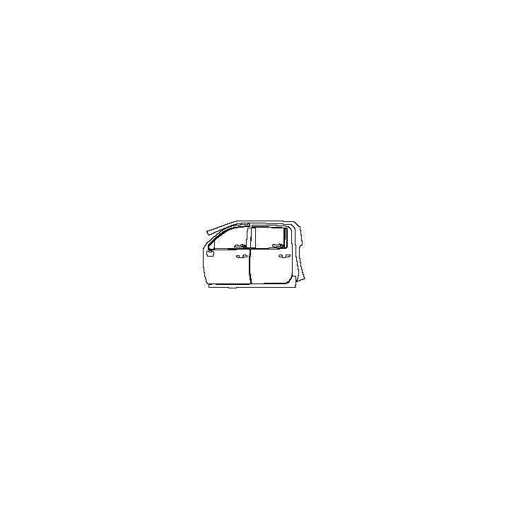 GMC Sierra HD 3500 HD 2024 - (left) Door+Rear Fender+Side Skirt (without emblem)