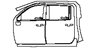 GMC Sierra HD 3500 HD 2024 - (left) Door+Rear Fender+Side Skirt (without emblem)