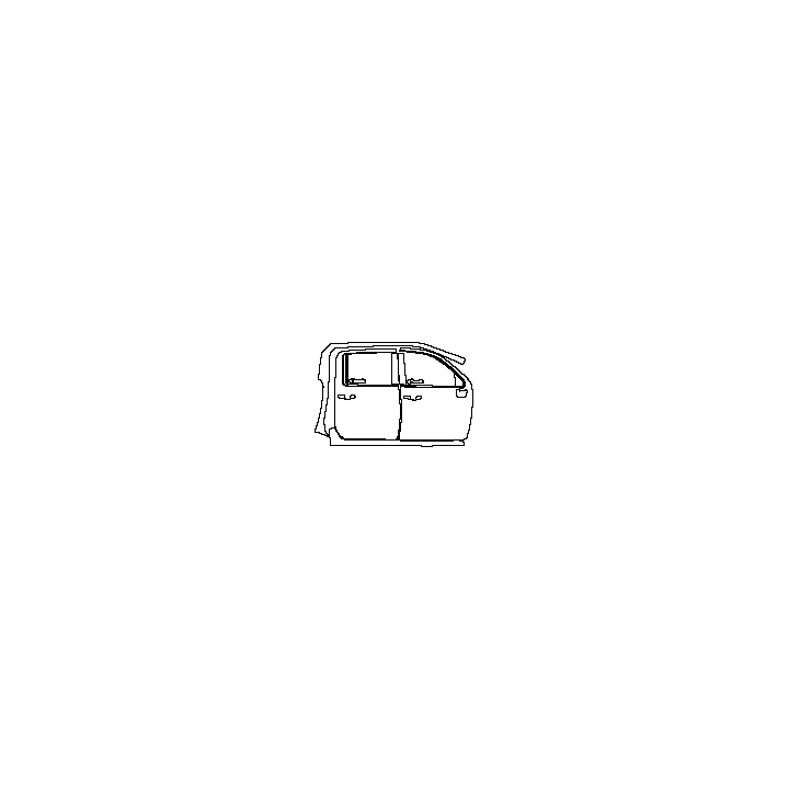 GMC Sierra HD 3500 HD 2024 - (right) Door+Rear Fender+Side Skirt (without emblem)
