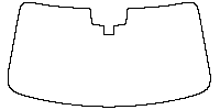 Volkswagen Tiguan (EU) Window 2024 - Windshield (inside) (without mirror and dotted area cutout, Edge ends at the inner side of