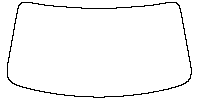 Volkswagen Tiguan (EU) Window 2024 - Windshield (inside) (without mirror and dotted area cutout, Edge ends at the inner side of