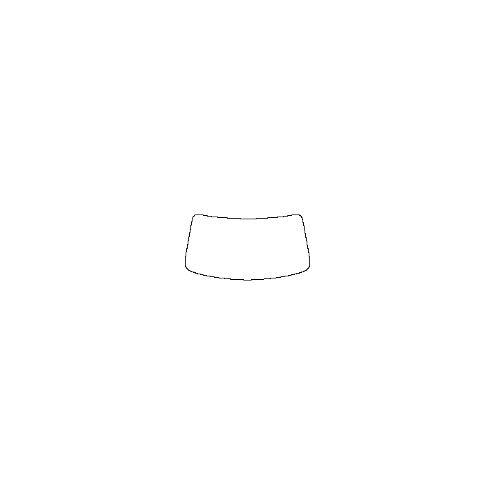 Volkswagen Tiguan (EU) Window 2024 - Windshield (inside) (without mirror and dotted area cutout, Edge exceeds the innder side of