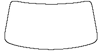 Volkswagen Tiguan (EU) Window 2024 - Windshield (inside) (without mirror and dotted area cutout, Edge exceeds the innder side of
