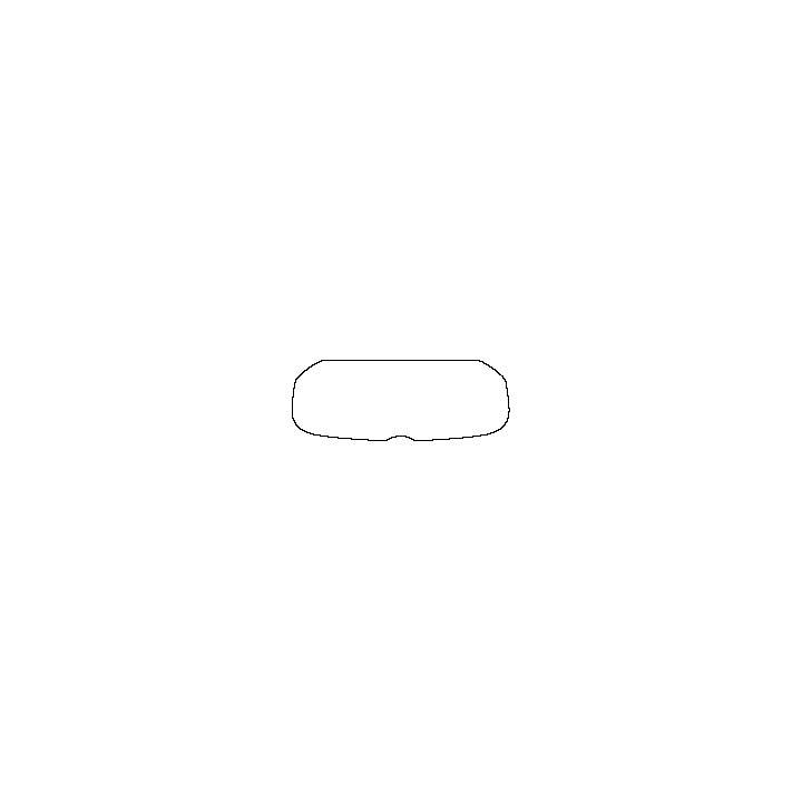 Volkswagen Tiguan (EU) Window 2024 - Rear Window (Edge ends at the inner side of dotted area)