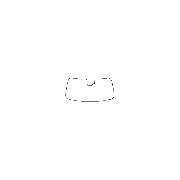 Lexus TX Window 2024 - Windshield (inside) (with mirror and dotted area cutout, Edge exceeds the innder side of black cermic by