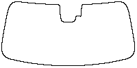 Lexus TX Window 2024 - Windshield (inside) (with mirror and dotted area cutout, Edge exceeds the innder side of black cermic by