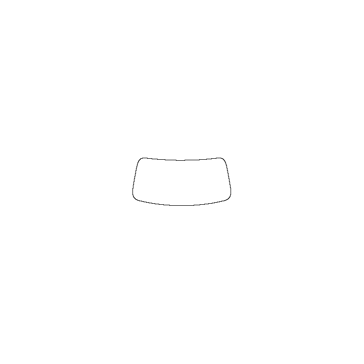 Lexus TX Window 2024 - Windshield (inside) (without mirror and dotted area cutout, Edge exceeds the innder side of black cermic