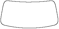 Lexus TX Window 2024 - Windshield (inside) (without mirror and dotted area cutout, Edge exceeds the innder side of black cermic