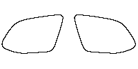 Lexus TX Window 2024 - Rear Quarter (Edge ends at the inner side of dotted area)