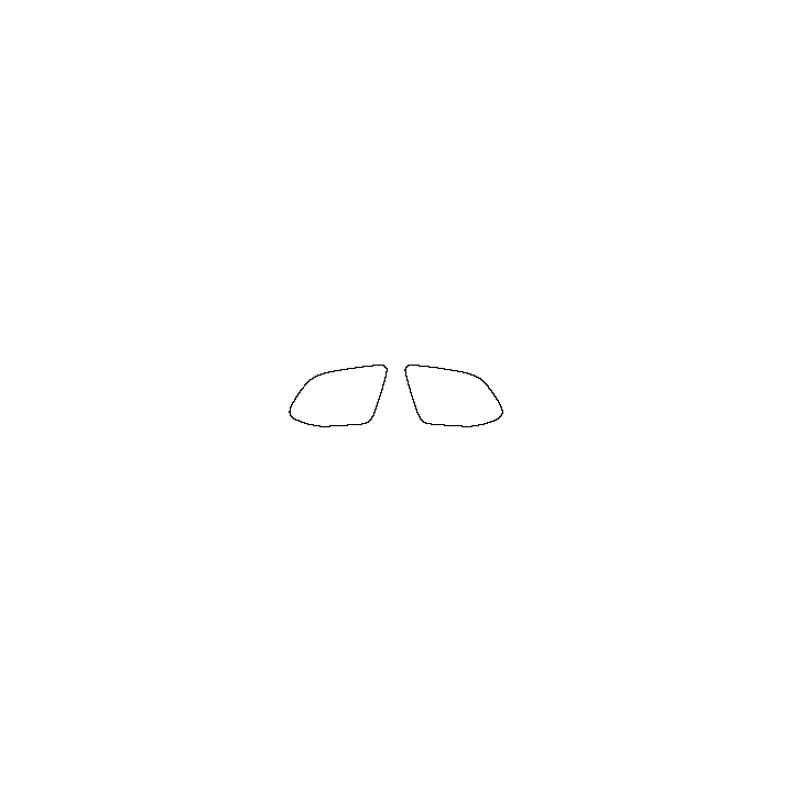 Lexus TX Window 2024 - Rear Quarter (Edge ends at the inner side of dotted area)