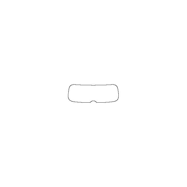 Lexus TX Window 2024 - Rear Window (Edge ends at the inner side of dotted area)