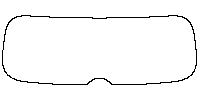 Lexus TX Window 2024 - Rear Window (Edge ends at the inner side of dotted area)