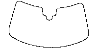 MINI MINI Aceman Window 2024 - Windshield (inside) (with mirror and dotted area cutout)
