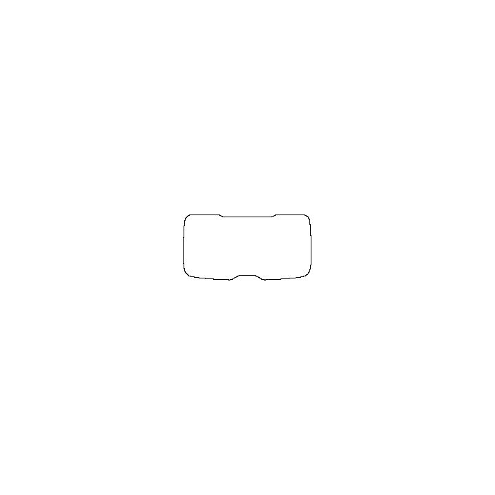 Volvo EX40 (NA) Window 2024 - Rear Window (Edge ends at the inner side of dotted area)